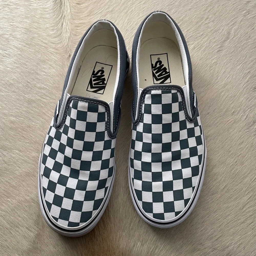 Vans gray and White Checkerboard Sneakers - Picture 5 of 5